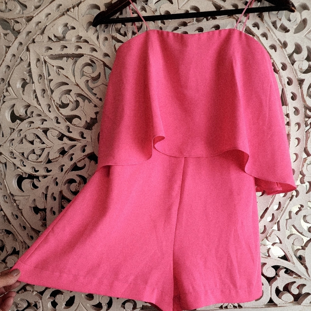 AMANDA UPRICHARD Topanga Strapless Romper Hot Pink Womens SZ P/XS NWT - Picture 6 of 12